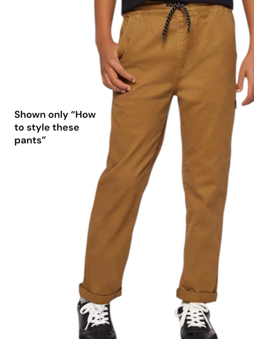 Nautica Twill Pull-On Pants Drawstring Elastic-Waist Khakis